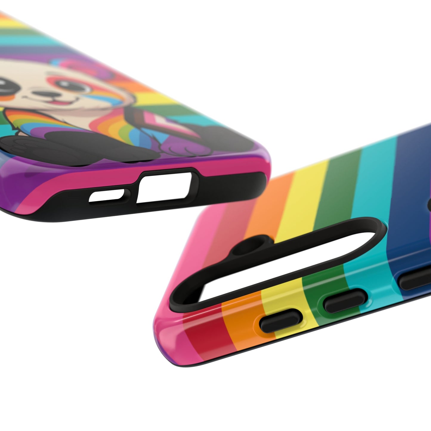 "pridecub" – progress + rainbow pride panda android tough phone case