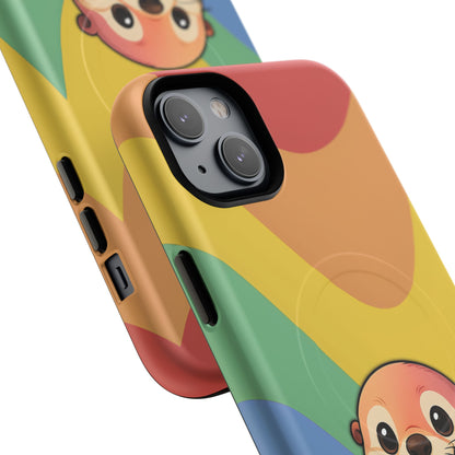 “Otterly Queer” – Retro Rainbow Pride Otter MagSafe® iPhone Tough Case