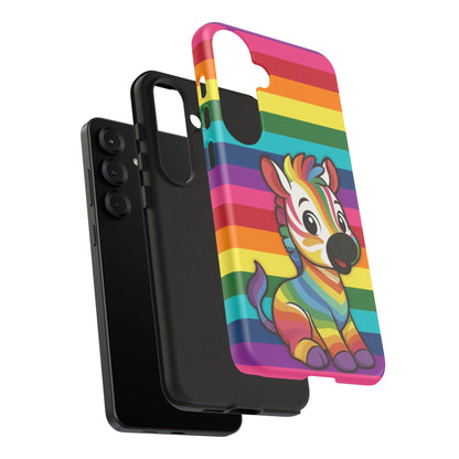 "Zee the O.G." – Original Rainbow Pride Zebra Android Tough Phone Case