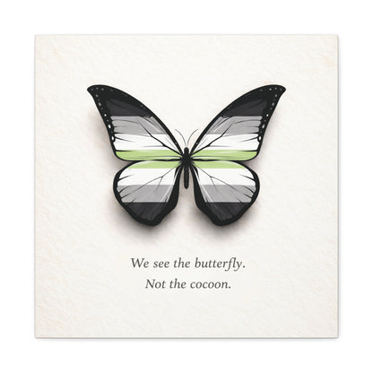 Agender Pride Butterfly | Metamorphosis Series Canvas Wall Art