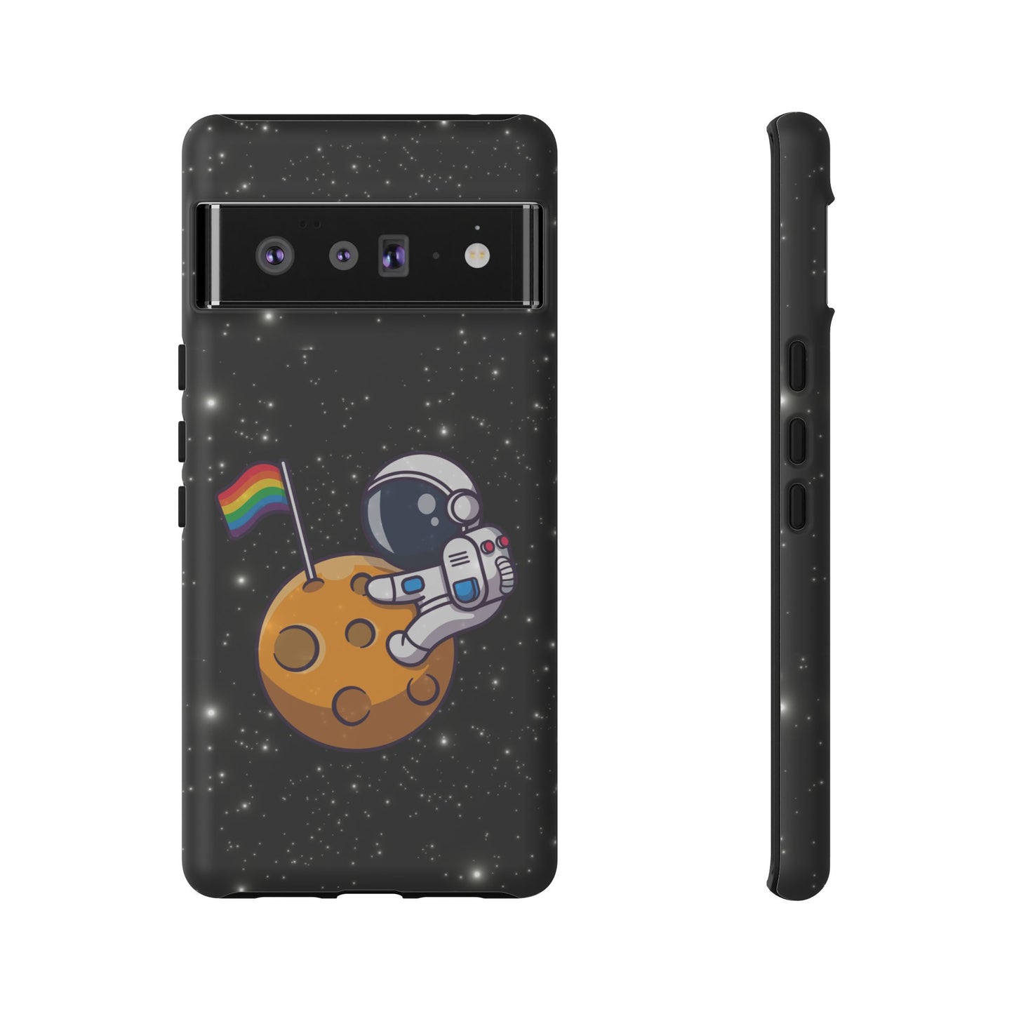 "cosmic queer" lgbtqia+ android astronaut tough phone case