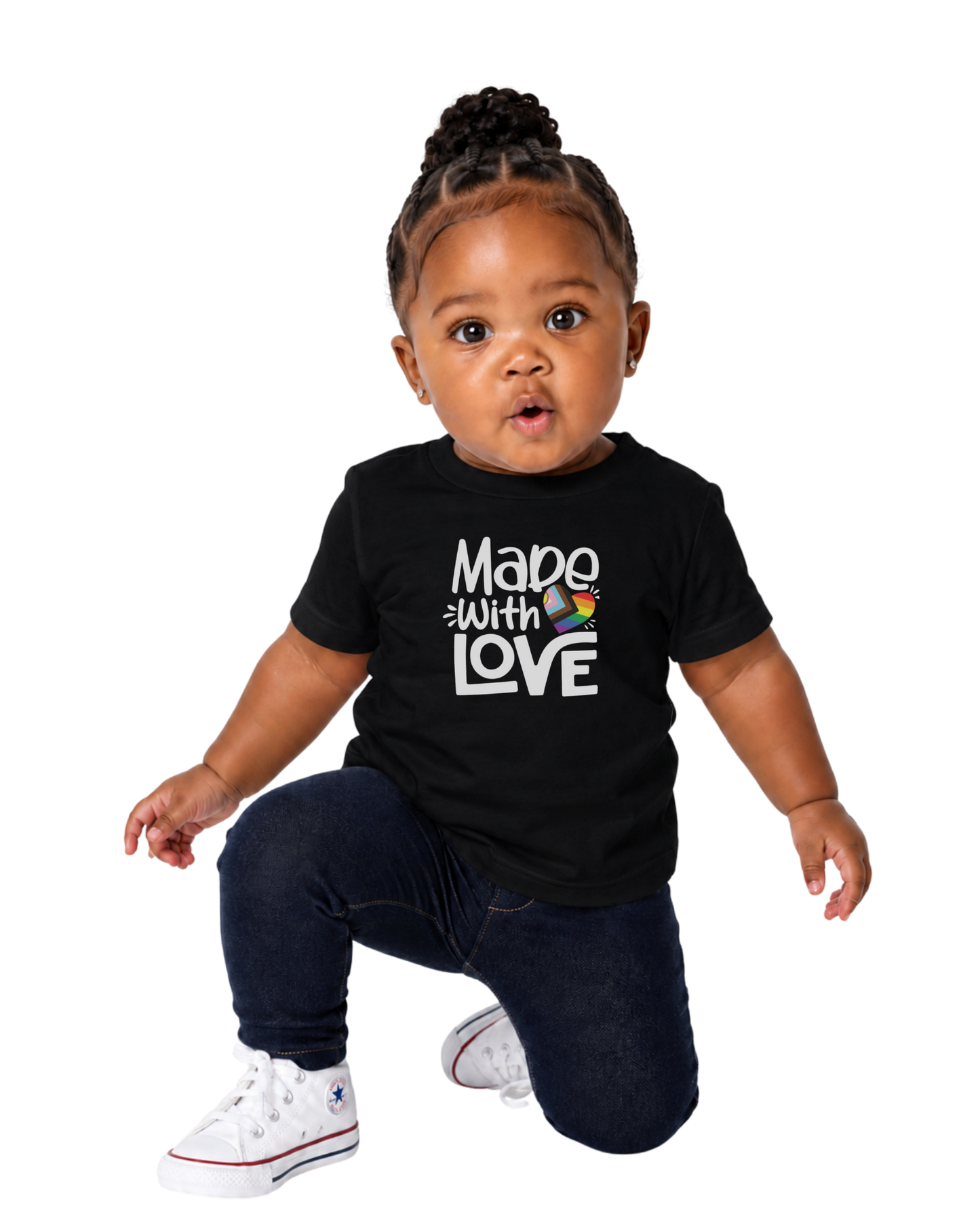 “made with love: text edition” baby jersey t-shirt