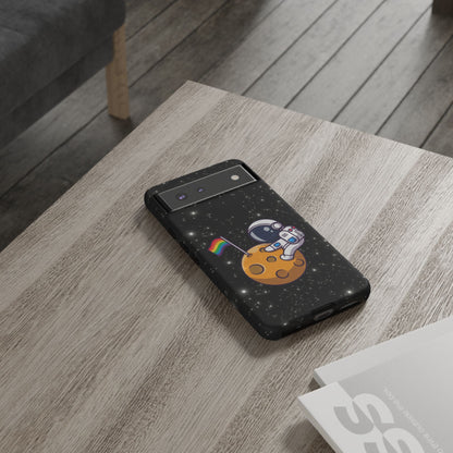 "Cosmic Queer" LGBTQIA+ Android Astronaut Tough Phone Case