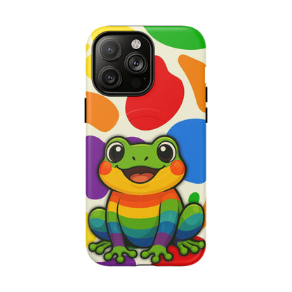 "Rainbow Ribbit" - LGBTQIA+ Pride Frog MagSafe® iPhone Tough Case