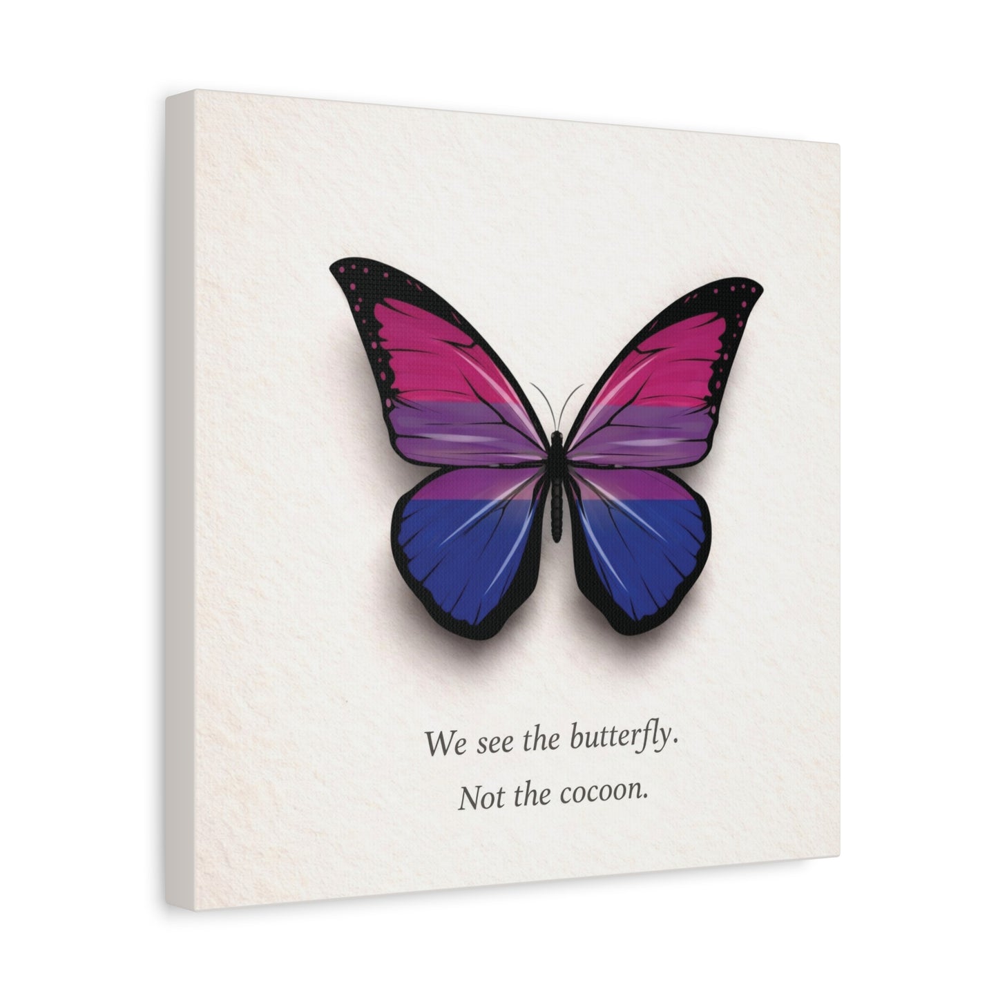 bi pride butterfly | metamorphosis series canvas wall art