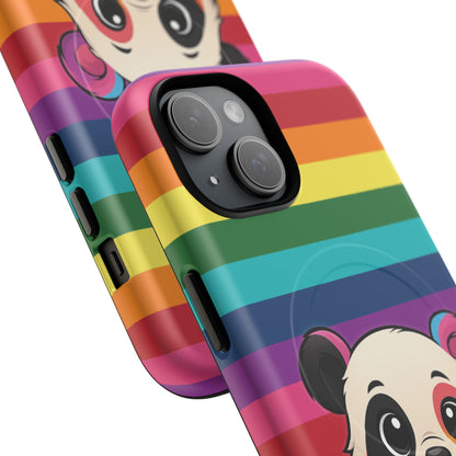 "PrideCub" – Progress + Rainbow Pride Panda MagSafe® iPhone Tough Case