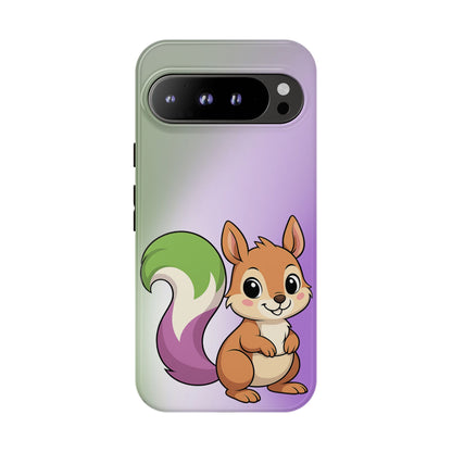 "Queeriosity"– Genderqueer Squirrel Pride Android Tough Phone Case