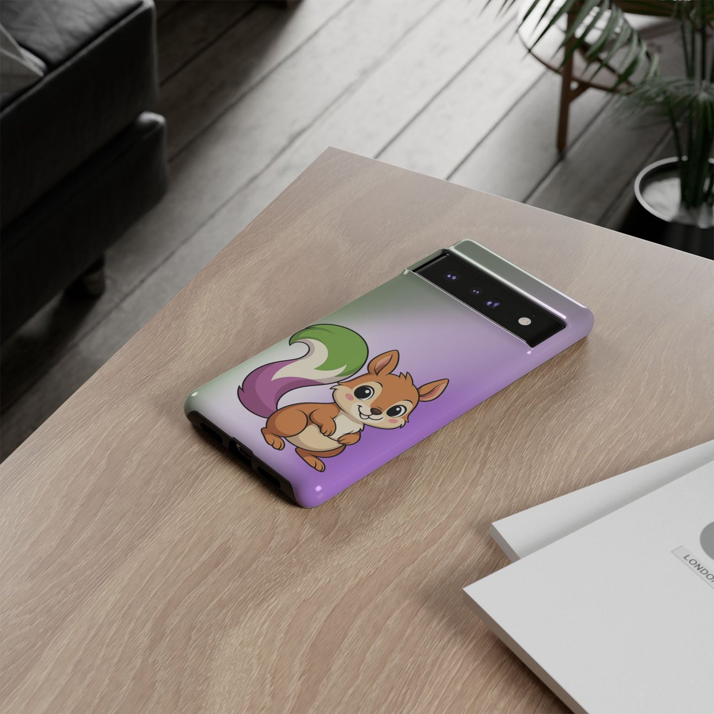 "queeriosity"– genderqueer squirrel pride android tough phone case
