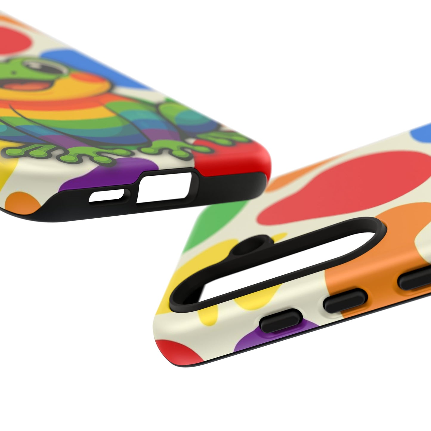 "rainbow ribbit" - lgbtqia+ pride frog android tough phone case