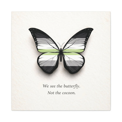 Agender Pride Butterfly | Metamorphosis Series Canvas Wall Art