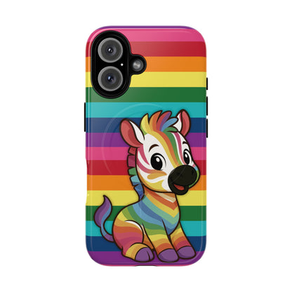 "Zee the O.G." – Original Rainbow Pride Zebra MagSafe® iPhone Tough Case