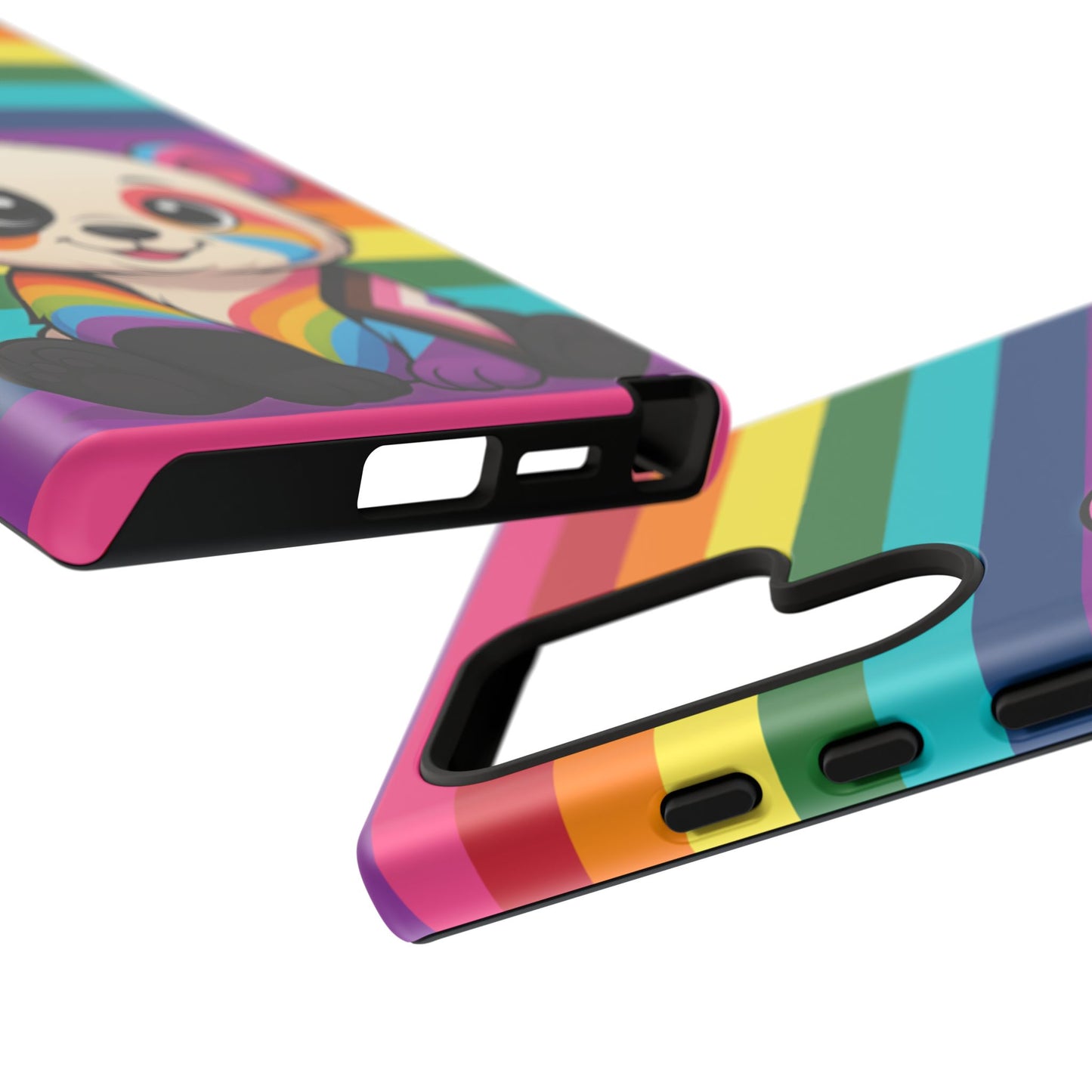 "pridecub" – progress + rainbow pride panda android tough phone case