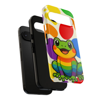 "Rainbow Ribbit" - LGBTQIA+ Pride Frog Android Tough Phone Case