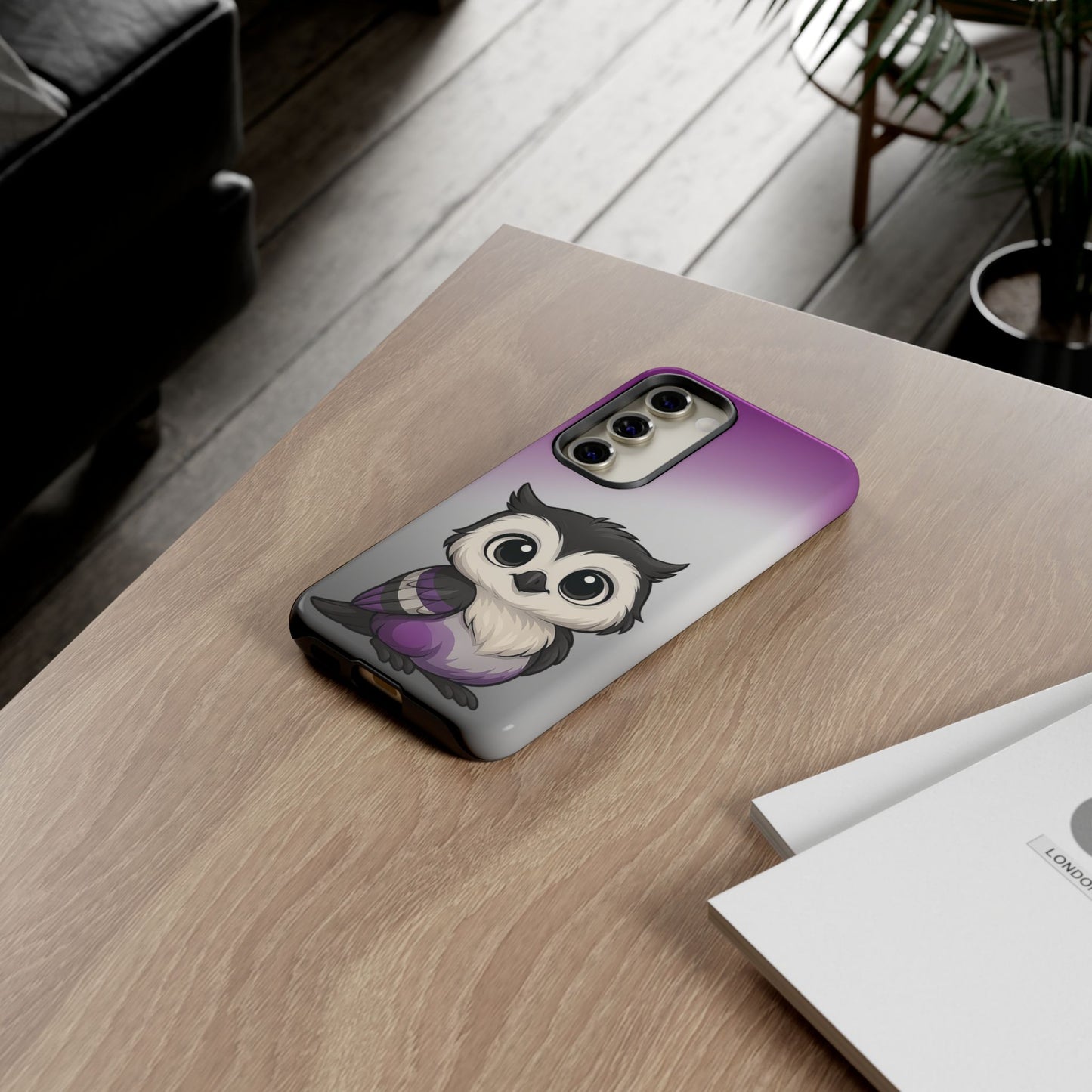 "ace-wise" – asexual pride owl android tough phone case