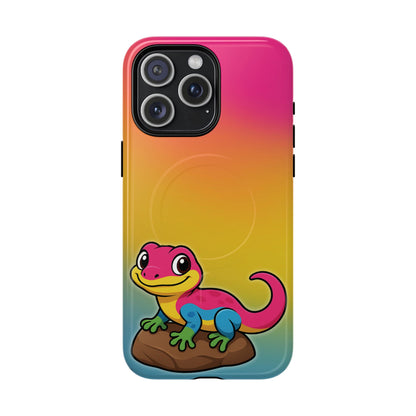 "Pan-tastic Voyage" – Pansexual Pride Gecko MagSafe® iPhone Tough Case