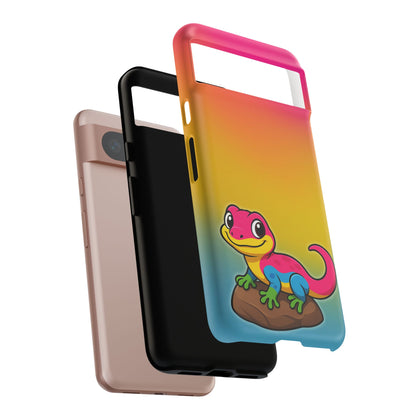 "Pan-tastic Voyage" – Pansexual Pride Gecko Android Tough Phone Case