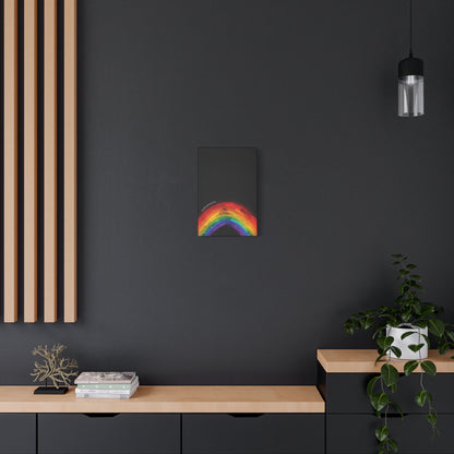 Somewhere. | Vibrant Abstract Watercolor Rainbow Canvas Wall Art