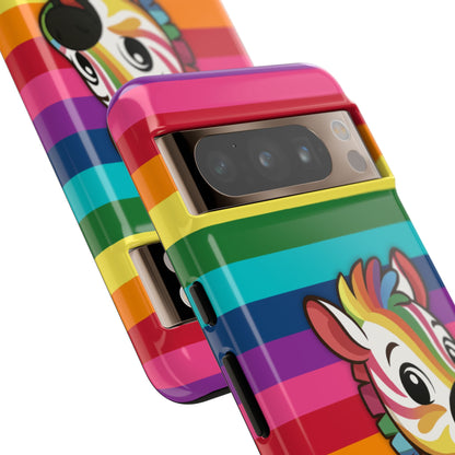 "Zee the O.G." – Original Rainbow Pride Zebra Android Tough Phone Case