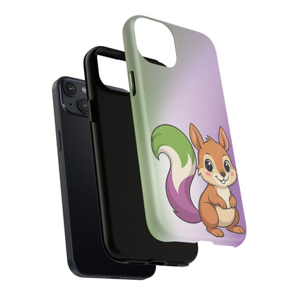 "Queeriosity"– Genderqueer Pride Squirrel MagSafe® iPhone Case