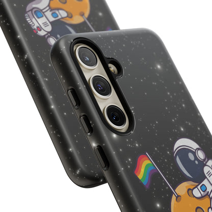 "Cosmic Queer" LGBTQIA+ Android Astronaut Tough Phone Case