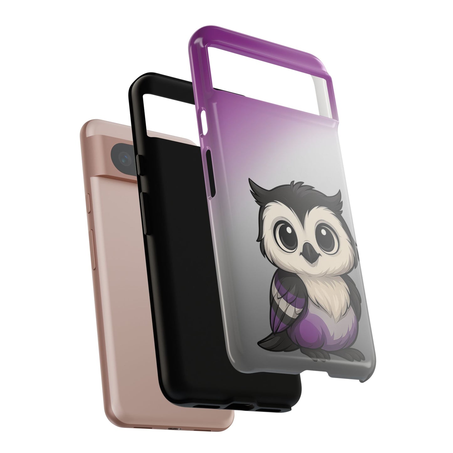 "ace-wise" – asexual pride owl android tough phone case