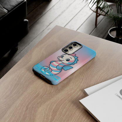 “Sea Me” – Trans Pride Seahorse Android Tough Phone Case