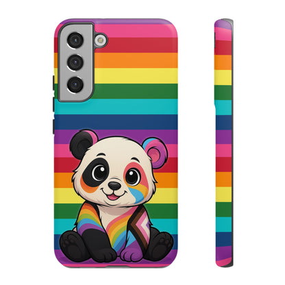 "PrideCub" – Progress + Rainbow Pride Panda Android Tough Phone Case