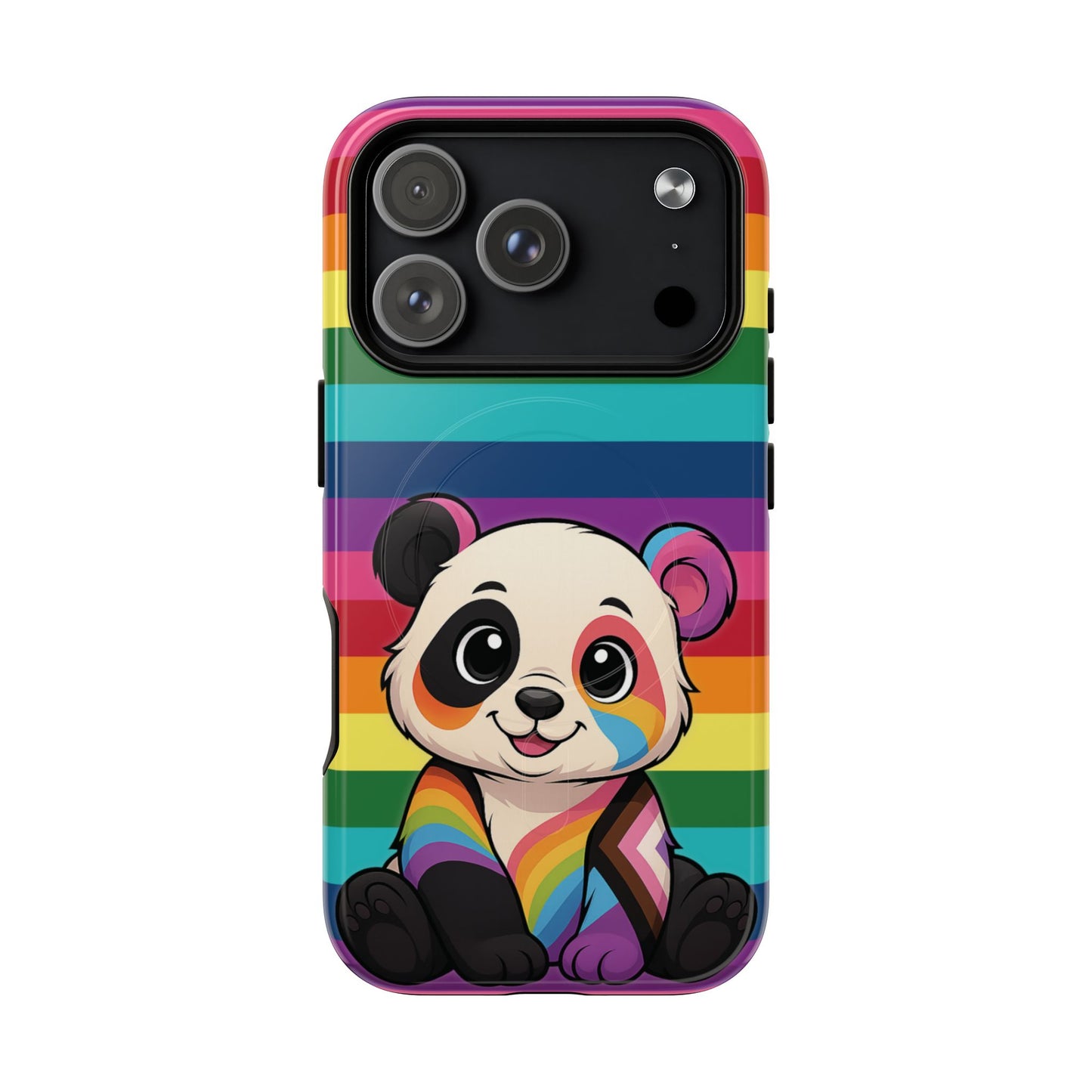 "pridecub" – progress + rainbow pride panda magsafe® iphone tough case