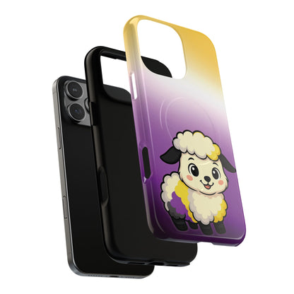 "NonbiBaaary" – Nonbinary Pride Sheep MagSafe® iPhone Tough Case