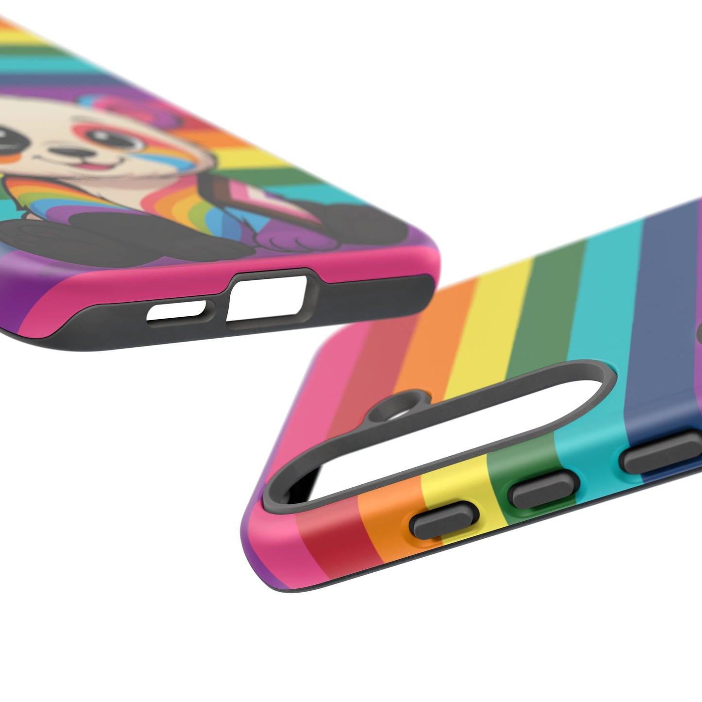 "pridecub" – progress + rainbow pride panda android tough phone case