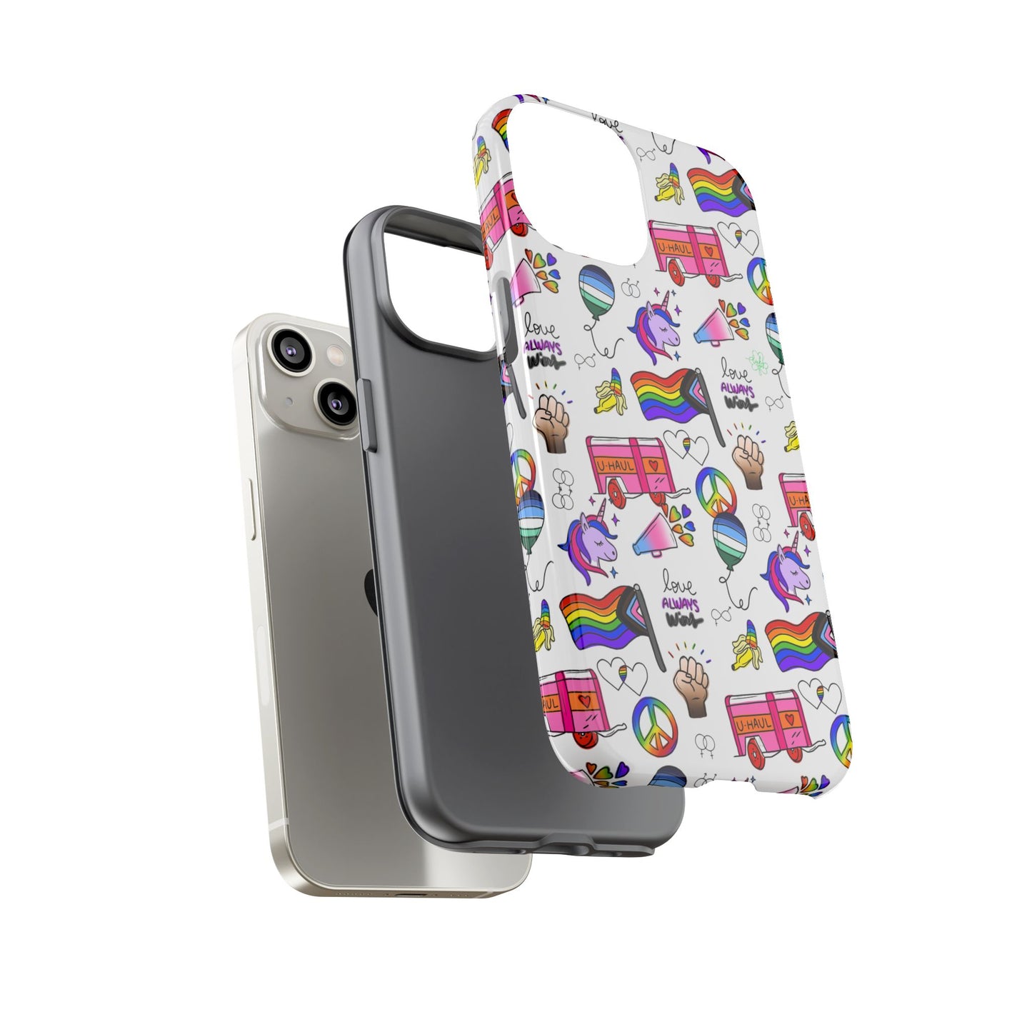 "identity mix" lgbtqia+ collage android tough phone case