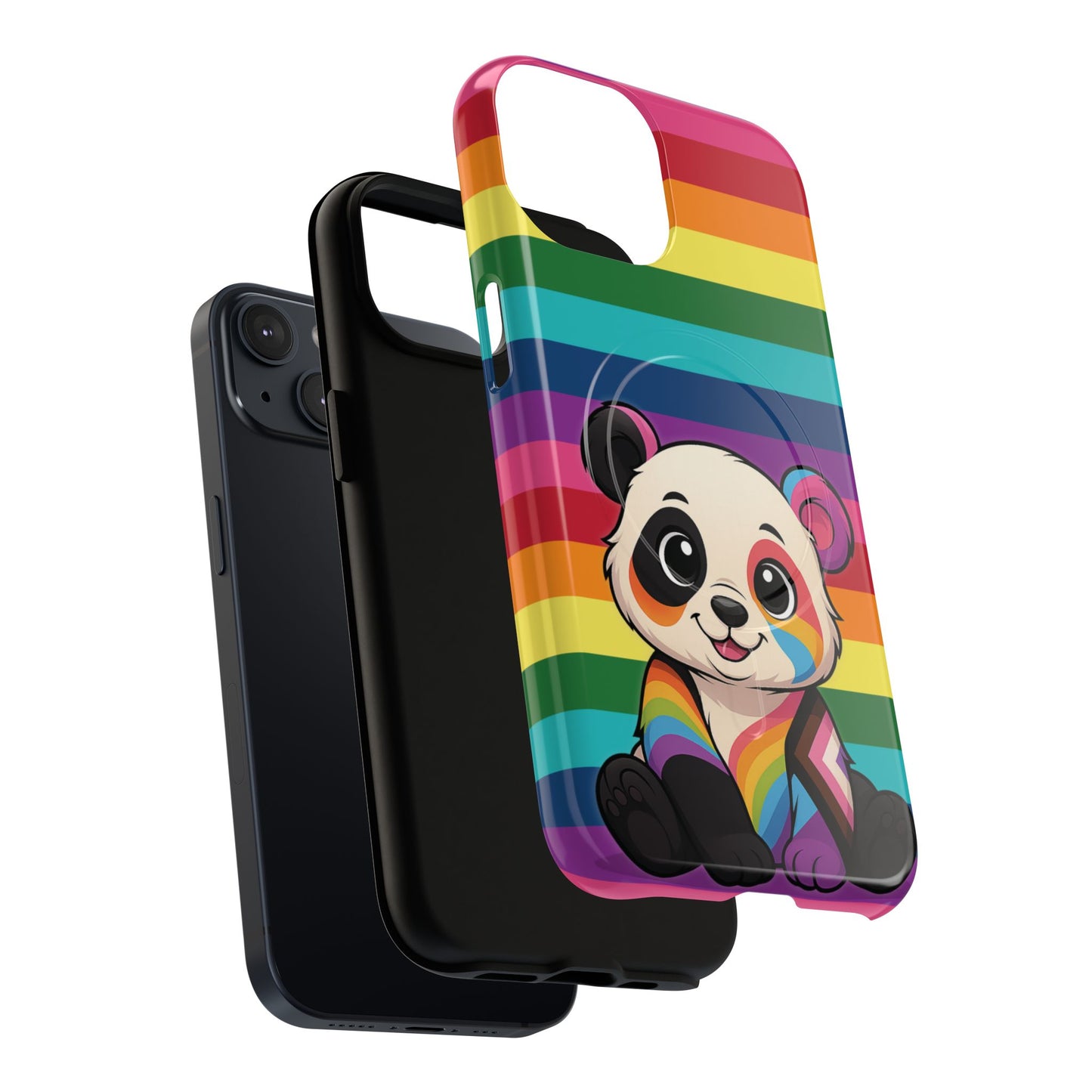 "pridecub" – progress + rainbow pride panda magsafe® iphone tough case
