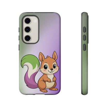 "Queeriosity"– Genderqueer Squirrel Pride Android Tough Phone Case
