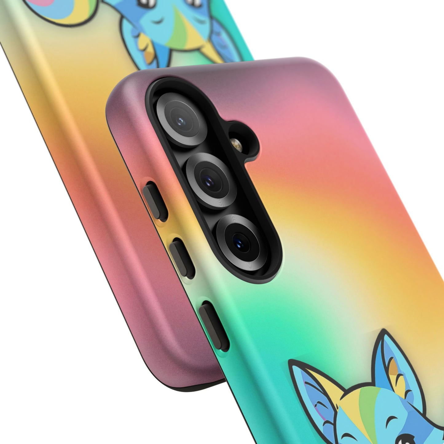 "queer as a fox" – queer pride fox android tough phone case