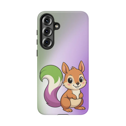 "Queeriosity"– Genderqueer Squirrel Pride Android Tough Phone Case