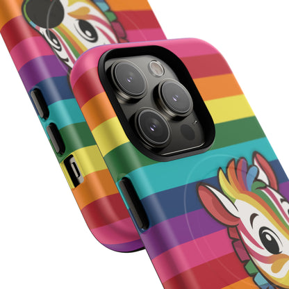 "Zee the O.G." – Original Rainbow Pride Zebra MagSafe® iPhone Tough Case
