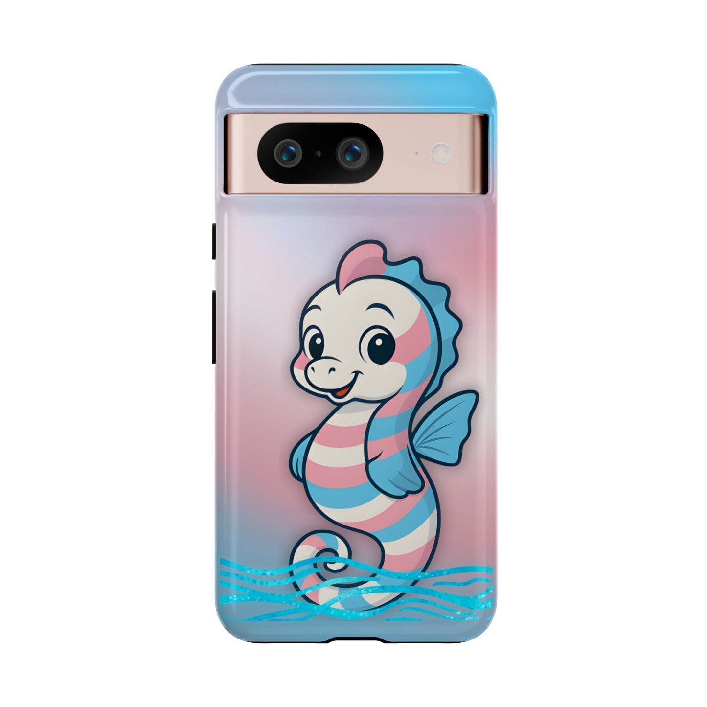 “sea me” – trans pride seahorse android tough phone case