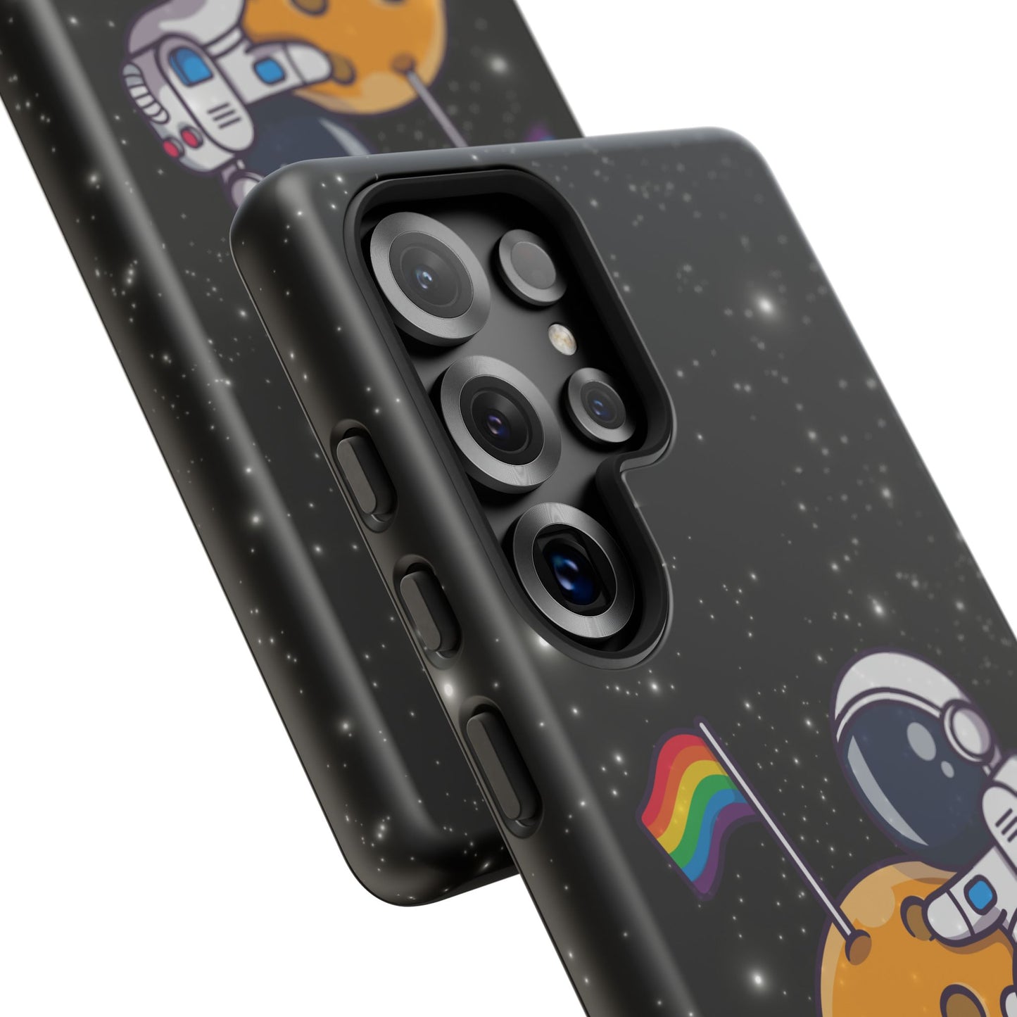 "cosmic queer" lgbtqia+ android astronaut tough phone case