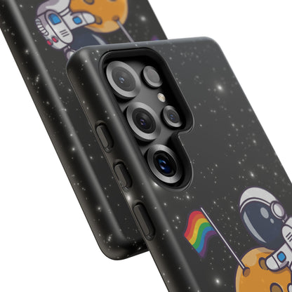"Cosmic Queer" LGBTQIA+ Android Astronaut Tough Phone Case