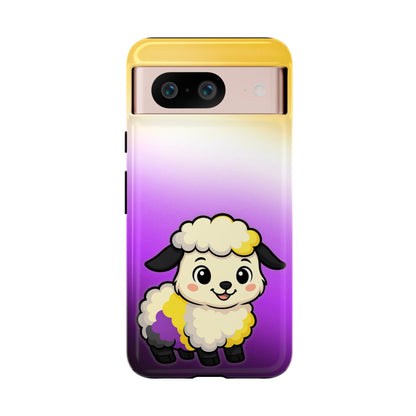 "NonbiBaaary" – Nonbinary Pride Sheep Android Tough Phone Case