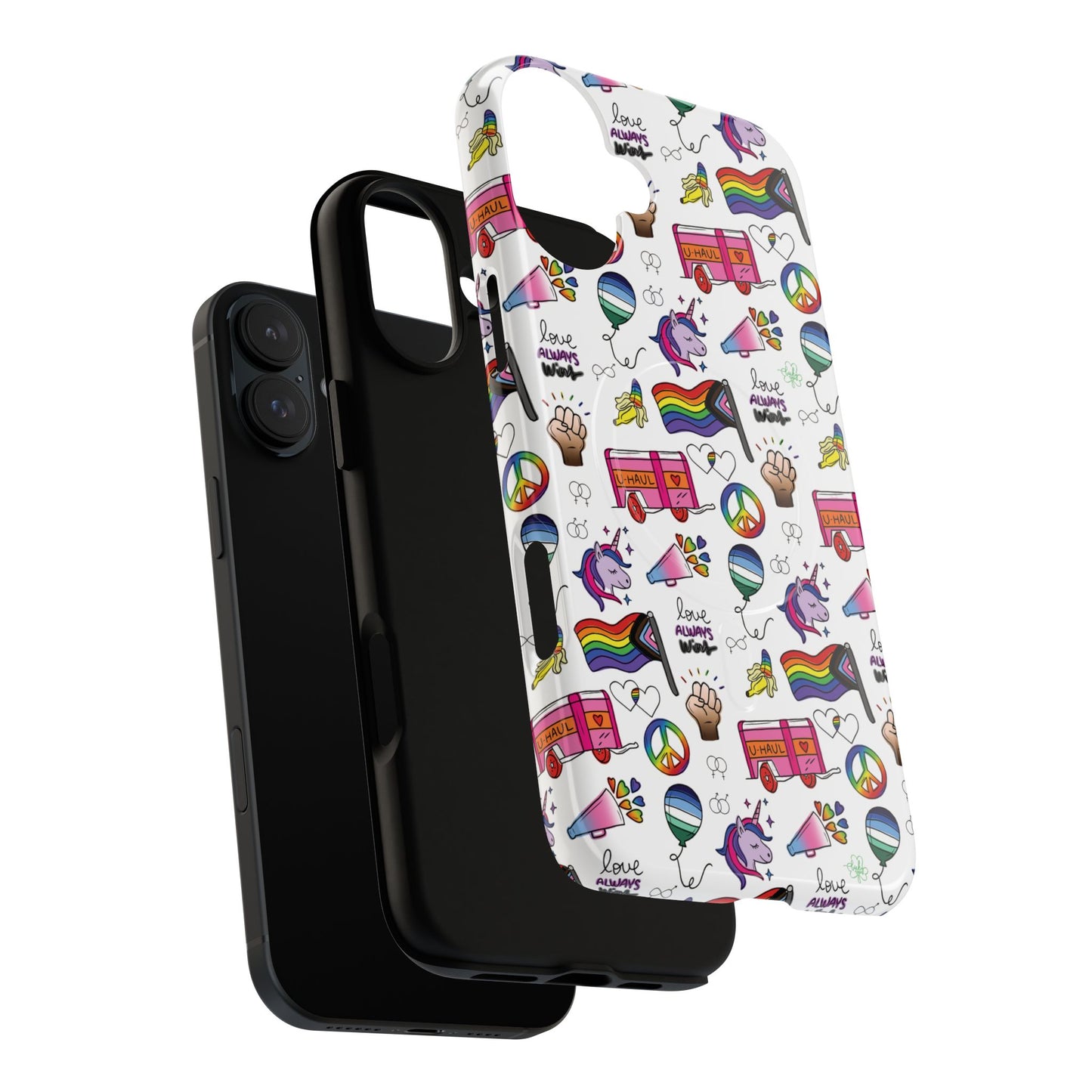 “identity mix” lgbtqia+ collage magsafe® tough iphone case