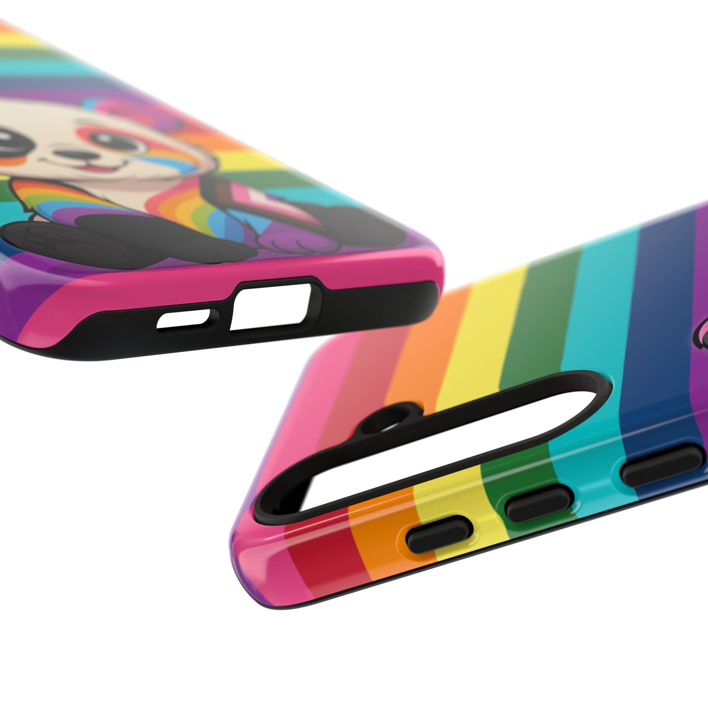 "pridecub" – progress + rainbow pride panda android tough phone case