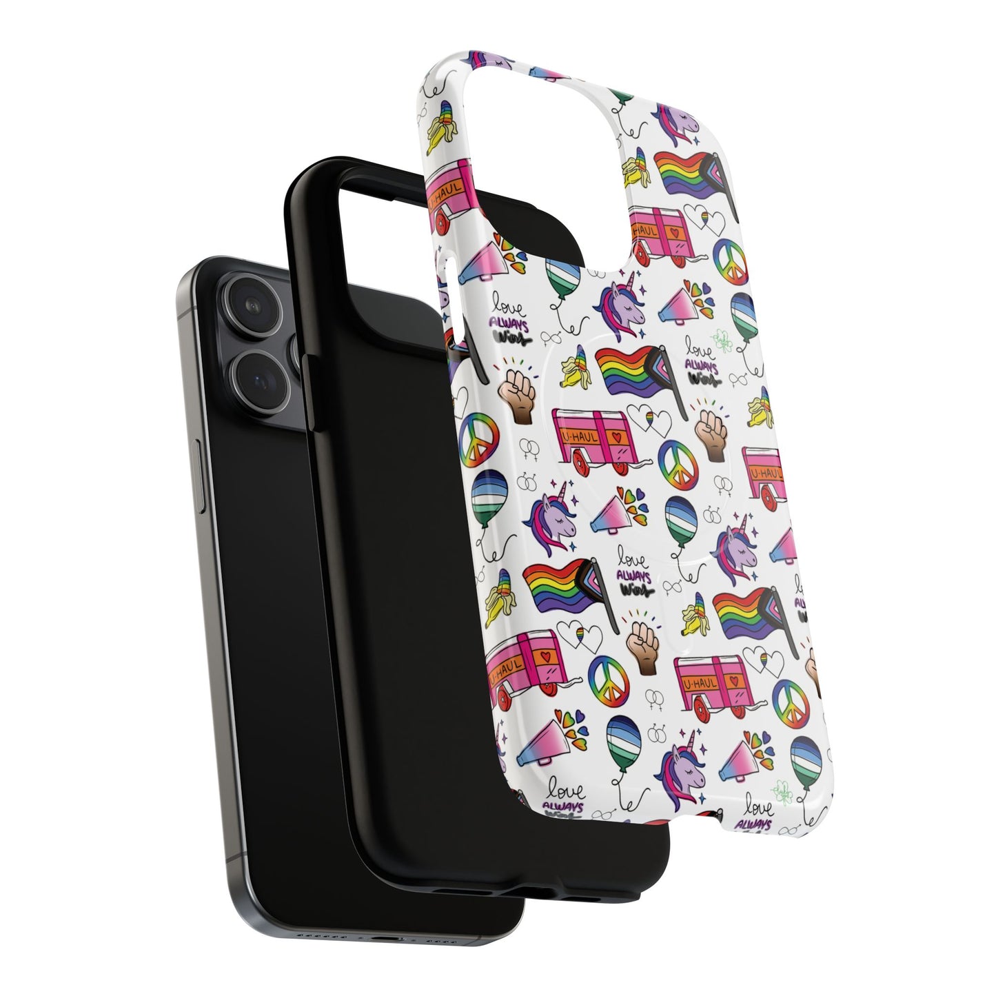 “identity mix” lgbtqia+ collage magsafe® tough iphone case
