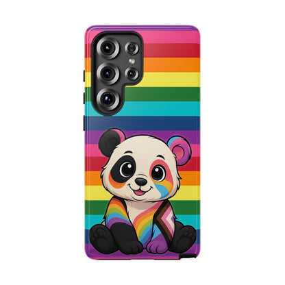 "PrideCub" – Progress + Rainbow Pride Panda Android Tough Phone Case