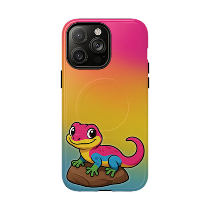 "Pan-tastic Voyage" – Pansexual Pride Gecko MagSafe® iPhone Tough Case