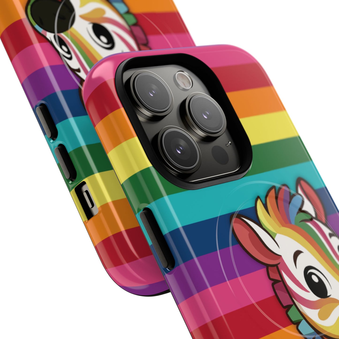 "zee the o.g." – original rainbow pride zebra magsafe® iphone tough case