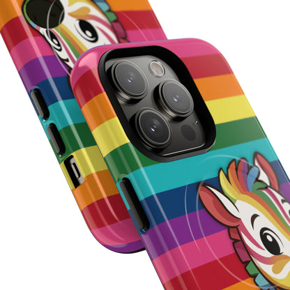 "Zee the O.G." – Original Rainbow Pride Zebra MagSafe® iPhone Tough Case