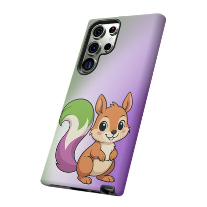 "Queeriosity"– Genderqueer Squirrel Pride Android Tough Phone Case