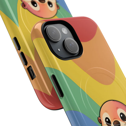 “Otterly Queer” – Retro Rainbow Pride Otter MagSafe® iPhone Tough Case