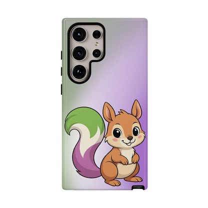 "Queeriosity"– Genderqueer Squirrel Pride Android Tough Phone Case